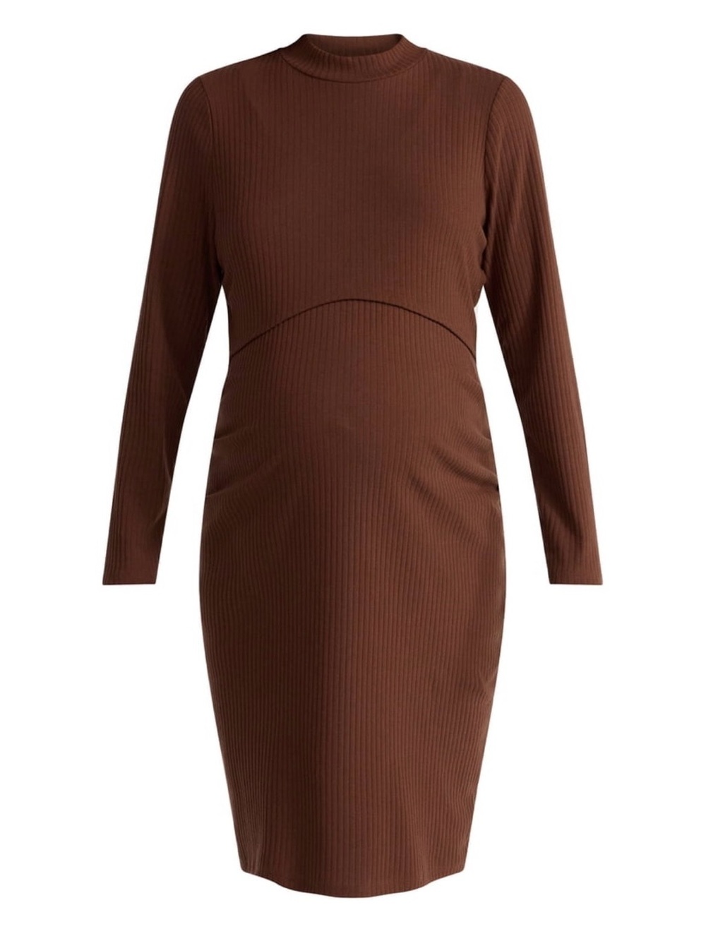 Time and Tru Ribbed Long Sleeve Maternity Dress